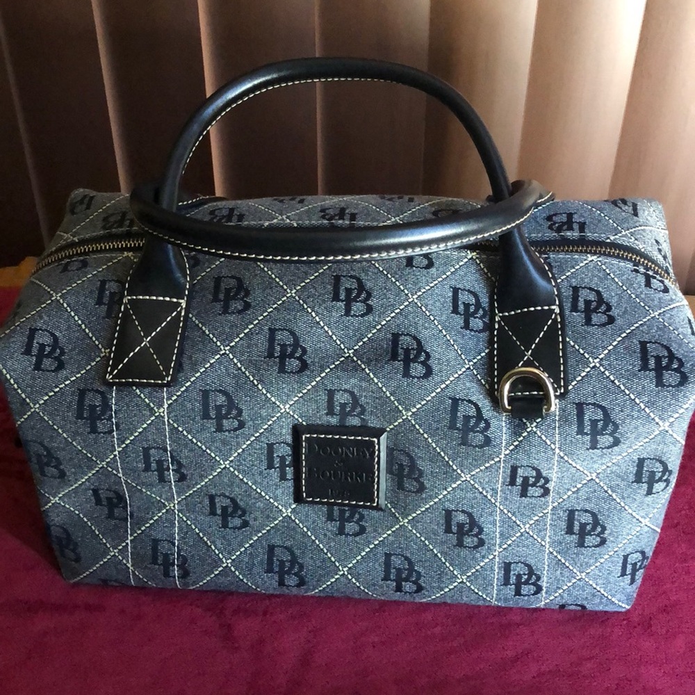 Black and grey dooney and bourke overnight bag